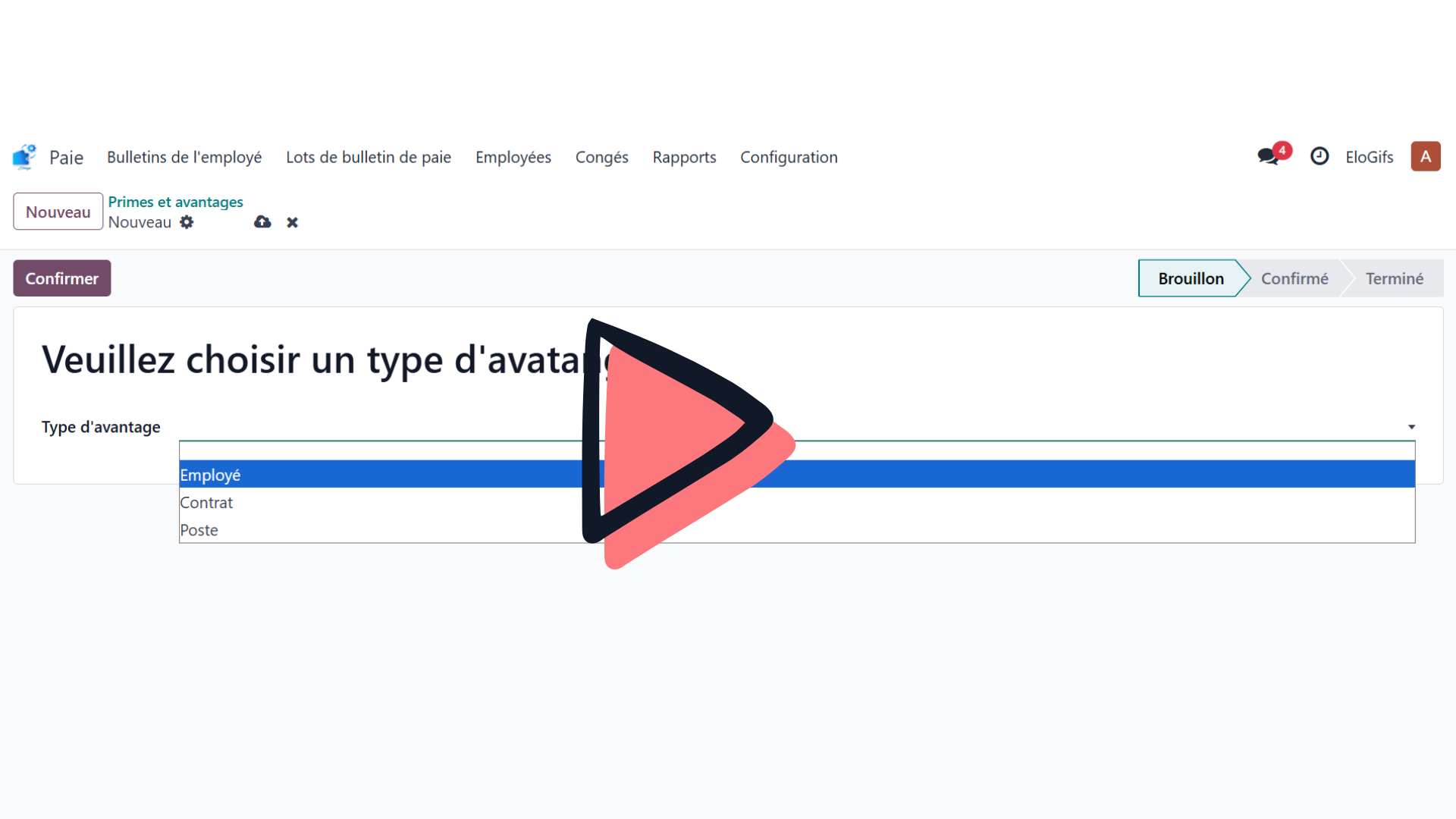 Aperçu de la démo Odoo